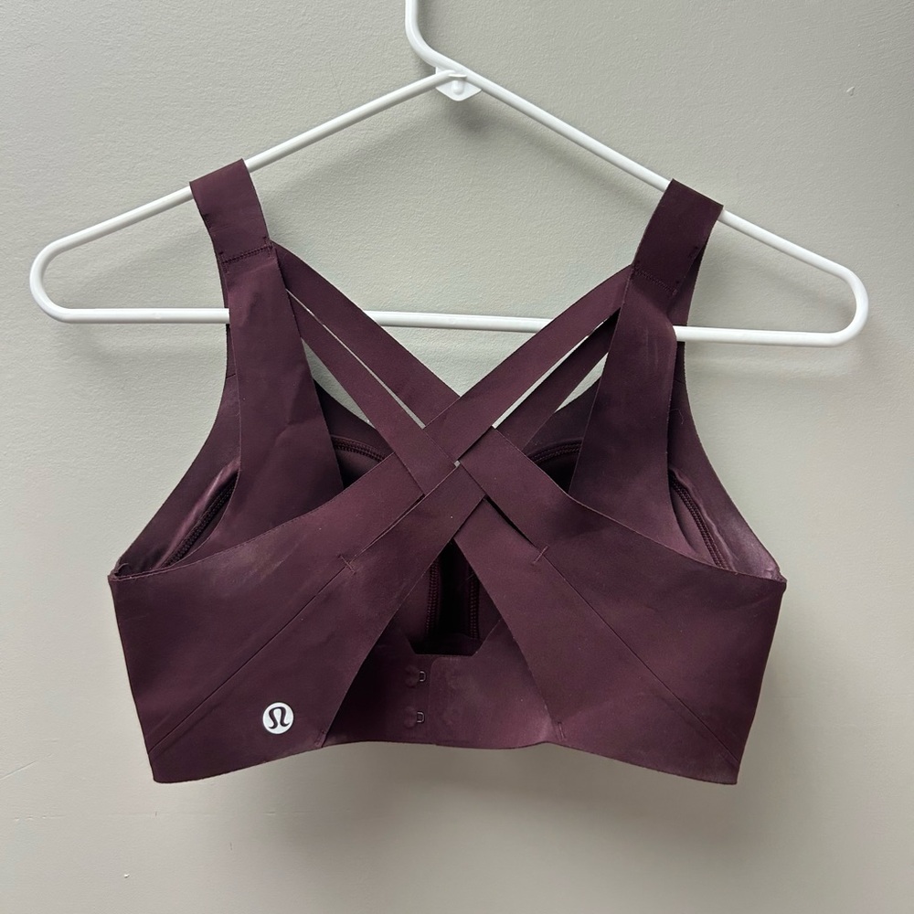 Lululemon‎ Enlite High Support Dark Burgundy Women’s Sports Bra - Picture 2 of 4